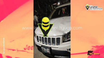 Pobladores detienen a conductor que arrolló a dos abuelitos en Huejutla