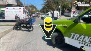 Motociclista resulta lesionada tras chocar contra camioneta, en Pánuco 