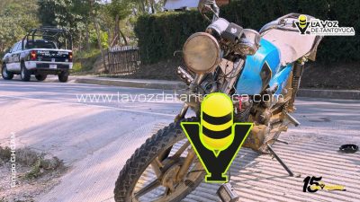 Joven motociclista resulta lesionado tras ser arrollado por camioneta en Mezquite