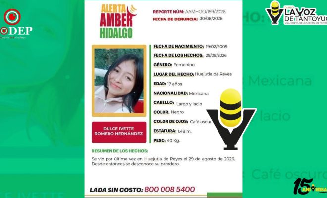 Buscan a menor desaparecida en Huejutla