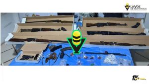 En Benito Juárez, objetos asegurados en operativo de cateo con fuerzas federales y estatales