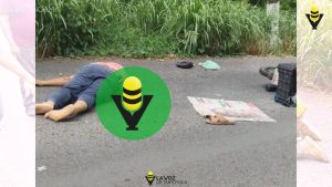 Derrapa motociclista en la Sierra de Orontepec 