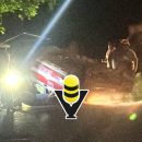Taxista termina volcado en el tramo Mexcatla - Buena Vista, Chicontepec