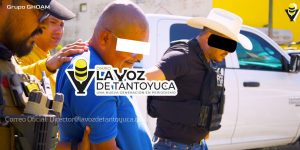 Detienen a dos sujetos por el delito de homicidio doloso, en Tempoal