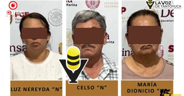 Detienen a profesor, su esposa y su hija durante cateo en Tempoal; aseguran más de 15 millones de pesos