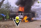 Incendian dos tractocamiones en Tempoal