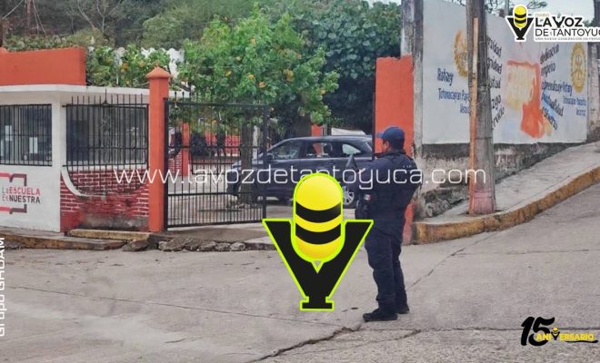 Implementan operativos de seguridad en planteles educativos, en Papantla