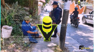 Auxilian a hombre tras caída, en Tantoyuca