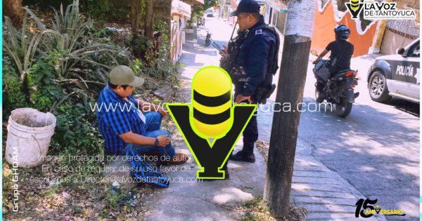 Auxilian a hombre tras caída, en Tantoyuca