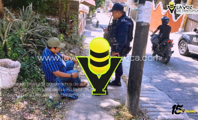 Auxilian a hombre tras caída, en Tantoyuca