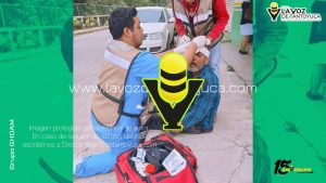 PC Municipal auxilia a hombre tras presentar crisis convulsiva 