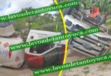 Vuelca pipa de Gas LP en Ixcatepec