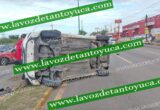 Choque y volcadura deja un lesionado