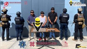 Detienen a tres hombres y recuperan tractocamión robado en Veracruz; aseguran droga e inhibidores en Hidalgo