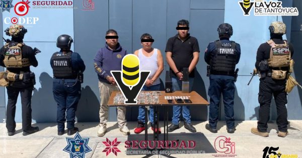 Detienen a tres hombres y recuperan tractocamión robado en Veracruz; aseguran droga e inhibidores en Hidalgo