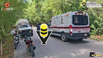 Choque por alcance moviliza a cuerpos de emergencia en la Tantoyuca - Platón Sánchez