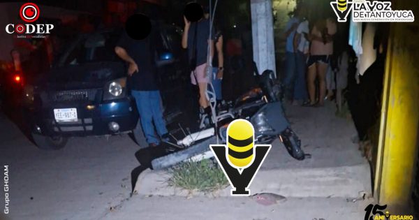 Motociclista resulta severamente lesionado tras accidente en Tantoyuca