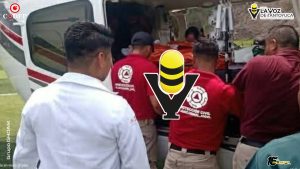 Trasladan vía aérea a abuelita por quemaduras de tercer grado, en Huejutla