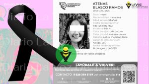 Hallan sin vida a mujer reportada como desaparecida en Xalapa 