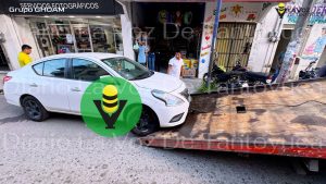 Retiran vehículo “aparta lugar” en la Zona Centro