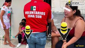 “Mami luchona” termina dormida en la banqueta; su hija lloraba a su lado