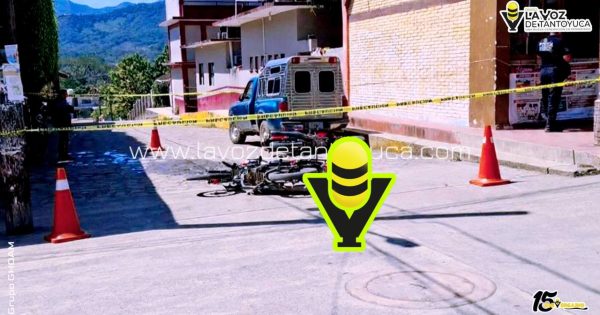 Choque de motos deja dos lesionados en Benito Juárez