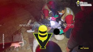 Menor resulta lesionado tras derrapar en su motocicleta, en Tantoyuca 