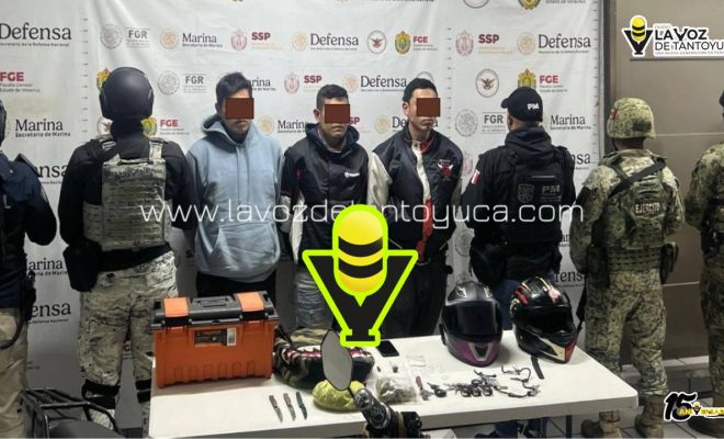 Detienen a tres en flagrancia y aseguran objetos en operativo de cateo con fuerzas federales y estatales en Xalapa