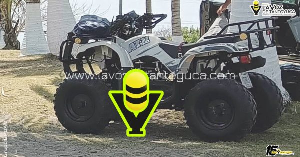 Amantes de lo ajeno se roban una cuatrimoto en Papantla