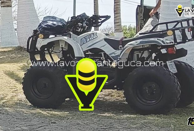 Amantes de lo ajeno se roban una cuatrimoto en Papantla