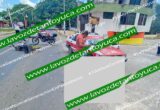Motociclista resulta lesionado tras aparatoso choque sobre la municipalizada