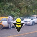 Choque entre taxis en la México - Tampico deja solo daños materiales