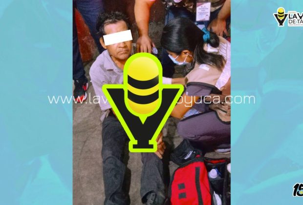 Auxilian a hombre tras caer de su propia altura