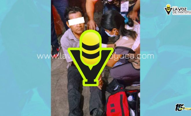 Auxilian a hombre tras caer de su propia altura