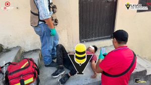 Hombre es auxiliado por Protección Civil tras ser reportado inconsciente en Tantoyuca