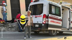 Hombre es auxiliado por Protección Civil tras ser reportado inconsciente en Tantoyuca