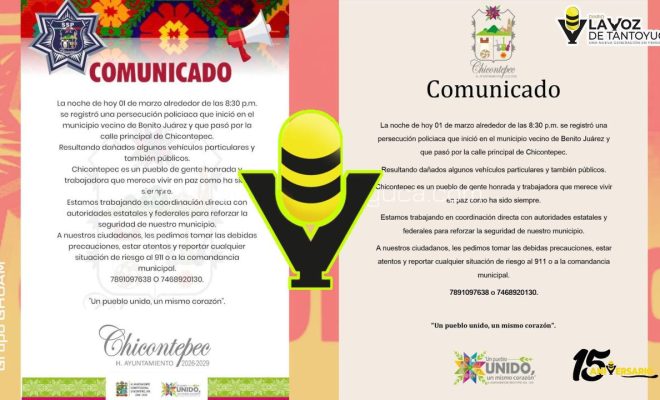 Persecución policiaca en Chicontepec deja solo daños materiales