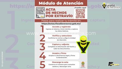 Fiscalía de Veracruz habilita plataforma para expedición de constancias por extravío