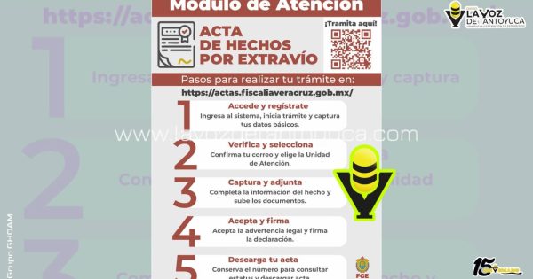 Fiscalía de Veracruz habilita plataforma para expedición de constancias por extravío