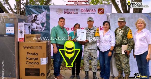 Coordinan esfuerzos en Tempoal para entregar enseres domésticos a damnificados por lluvias