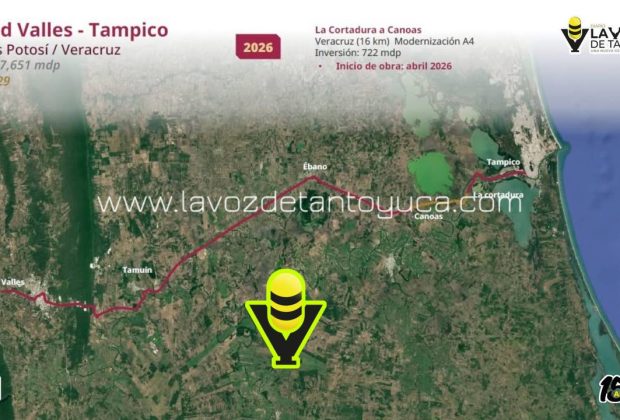Anuncia Claudia Sheinbaum la rehabilitación de la carretera Tampico - Valles