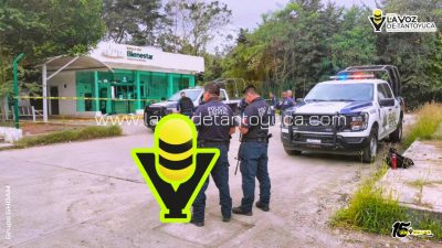 Intentan robar cajero del Banco del Bienestar en Huejutla