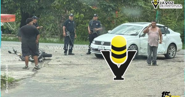 Joven motociclista resulta gravemente lesionado tras chocar contra un Jetta, en Naranjos
