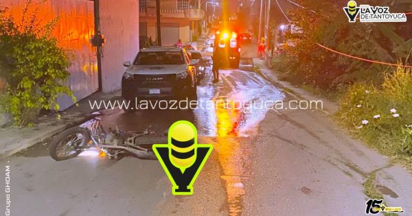 Motociclista derrapa y resulta seriamente lesionado en la Colonia Santa Fe