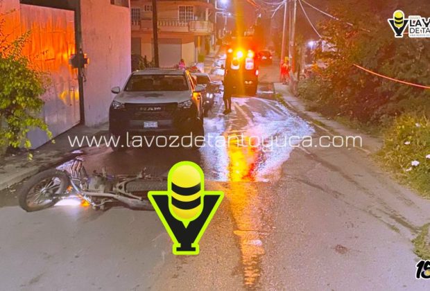 Motociclista derrapa y resulta seriamente lesionado en la Colonia Santa Fe