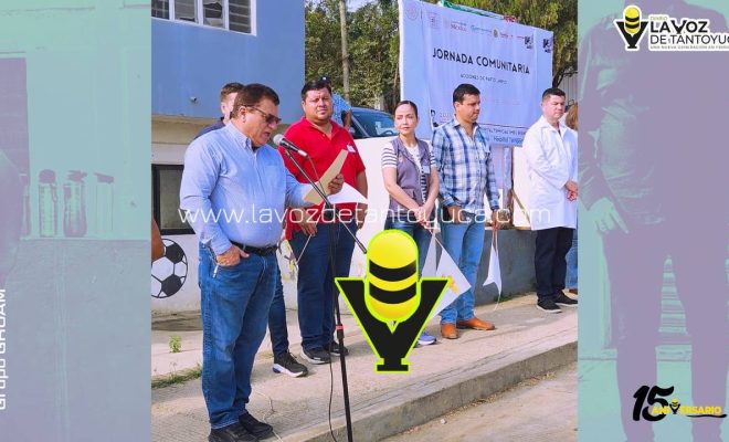 Encabeza alcalde Martín Meraz jornada “Acciones de Patio Limpio” para prevenir el dengue en Tempoal