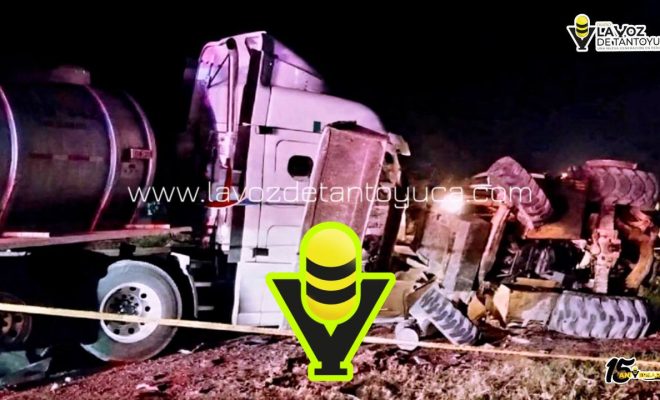 Pipa embiste tractor y mata a dos, en la Tuxpan - Tampico