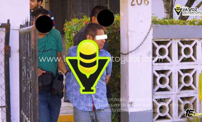 Detiene a hombre por el presunto delito de violencia familiar, en Tantoyuca