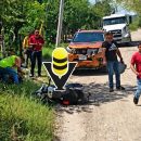 Accidente en camino de terracería deja a motociclista lesionado en Las Conchitas