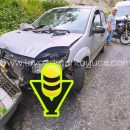Automovilista evita colisión frontal con tráiler y se impacta contra roca en la Papantla - Poza Rica